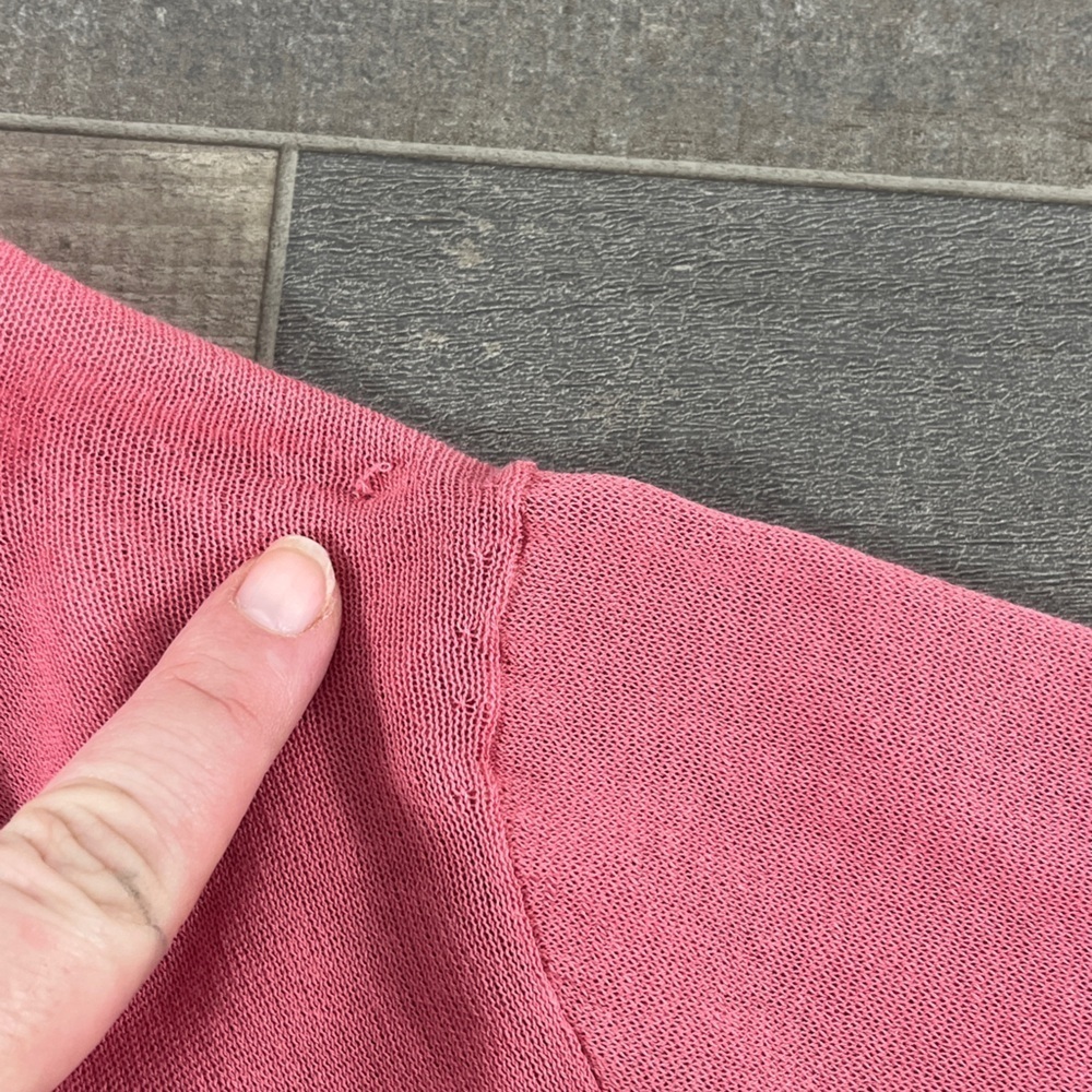 Vince Pink Cotton Cardigan - Picture 9 of 10